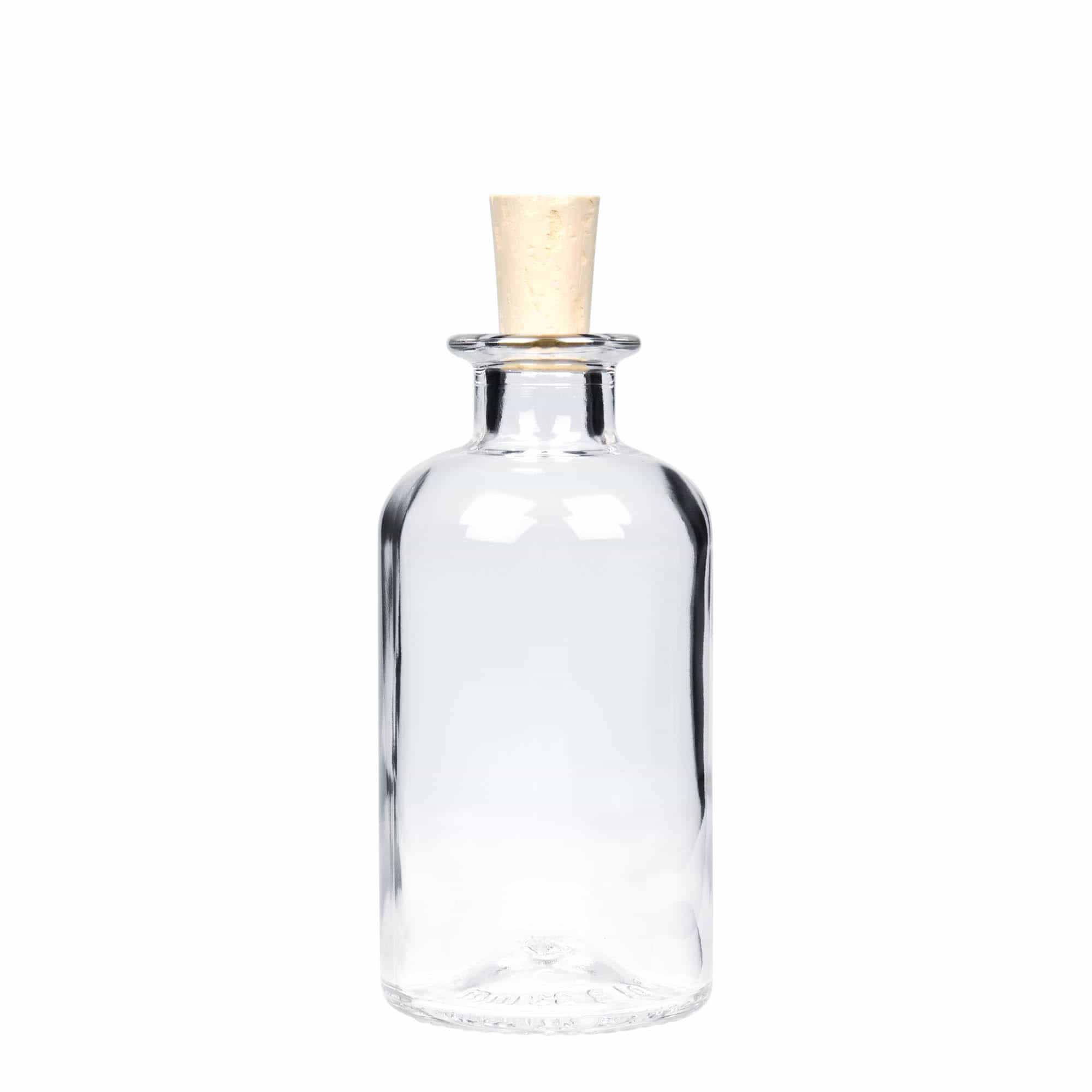 250 ml staklena flaša apotekarska, otvor: čep