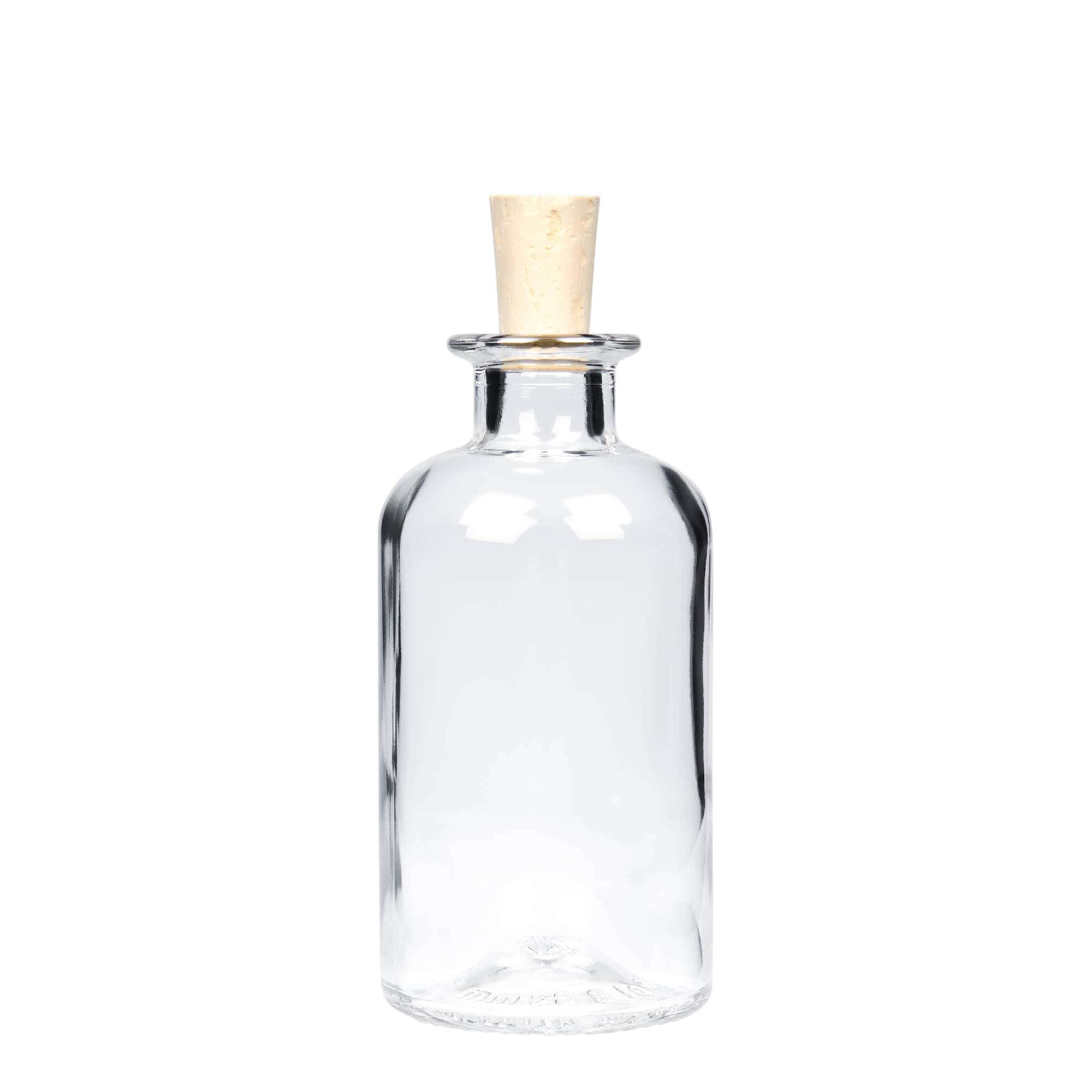 250 ml staklena flaša apotekarska, otvor: čep