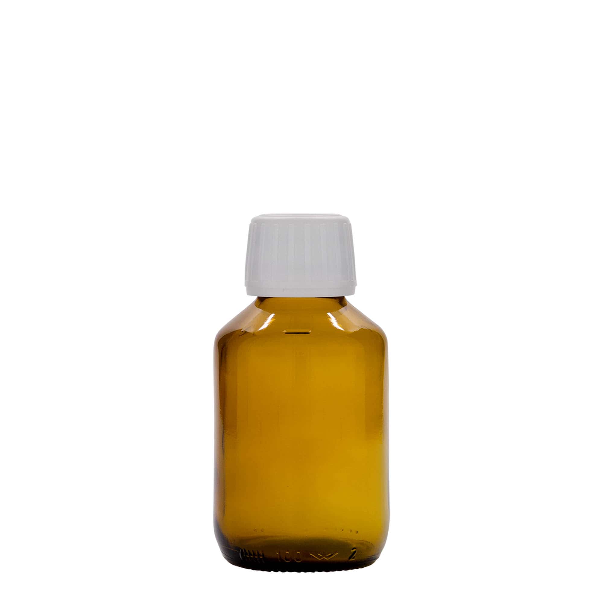 100 ml medicinska bočica, braon, staklo, grlo: PP 28
