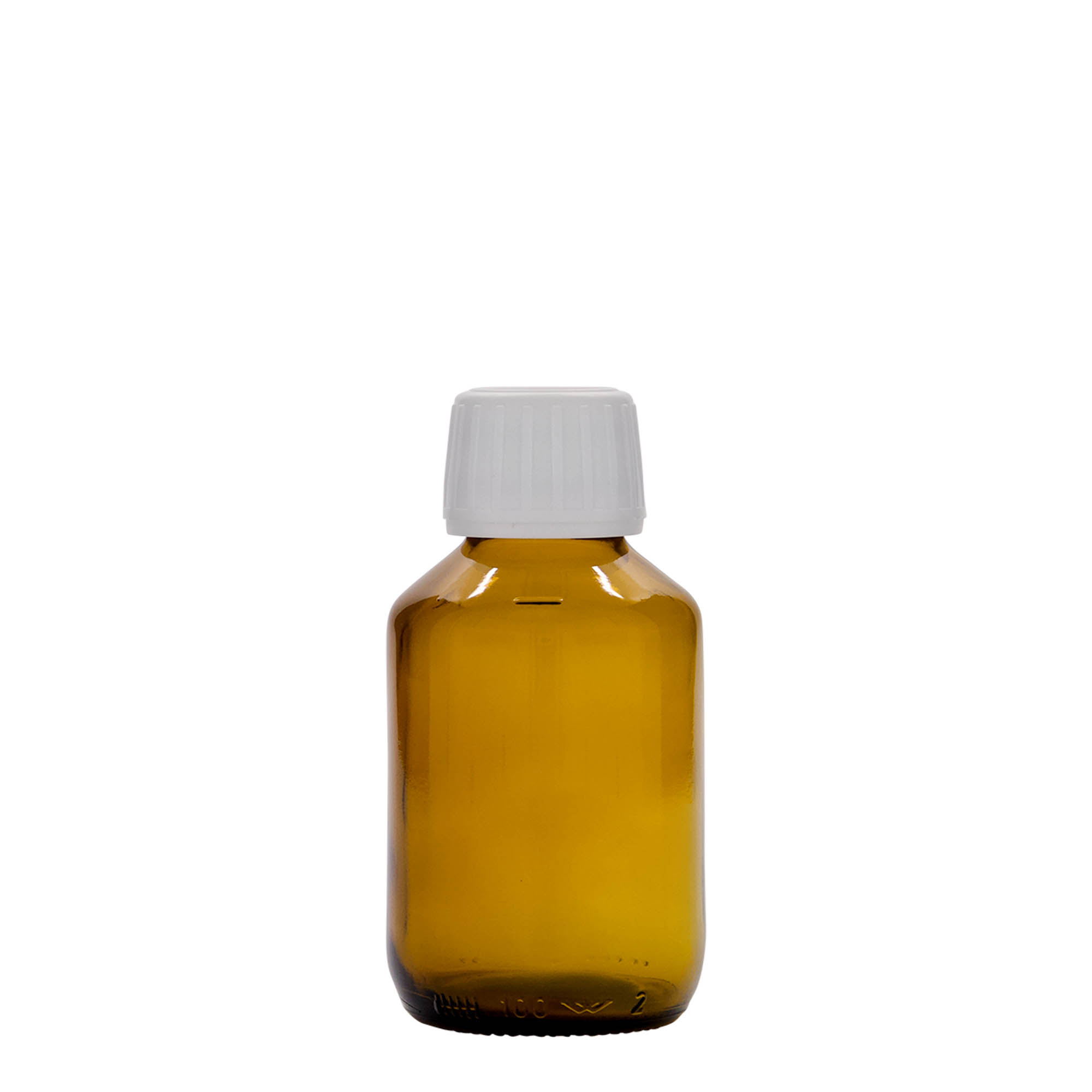 100 ml medicinska bočica, braon, staklo, grlo: PP 28 100 ml medicinska bočica, braon, staklo, grlo: PP 28
