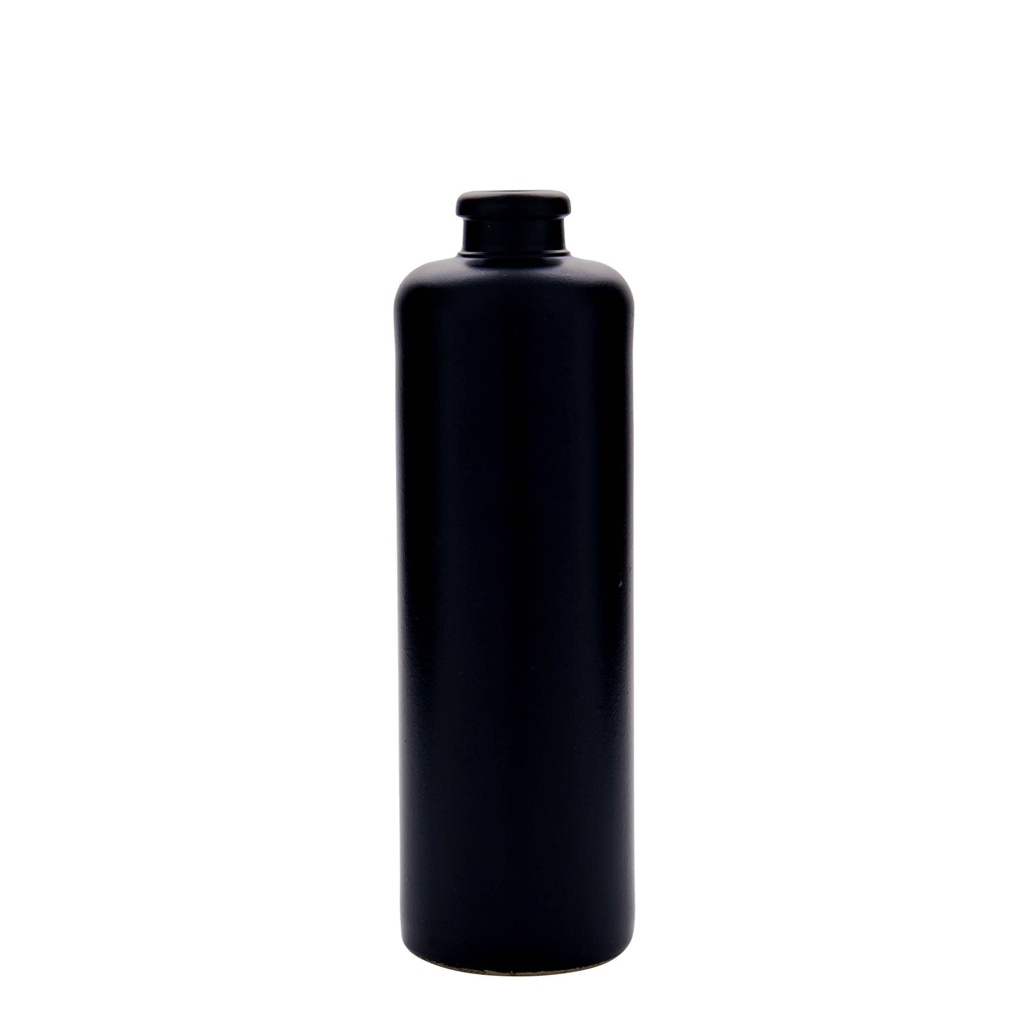 500 ml glineni vrč, kamenina, crni, otvor: pluta