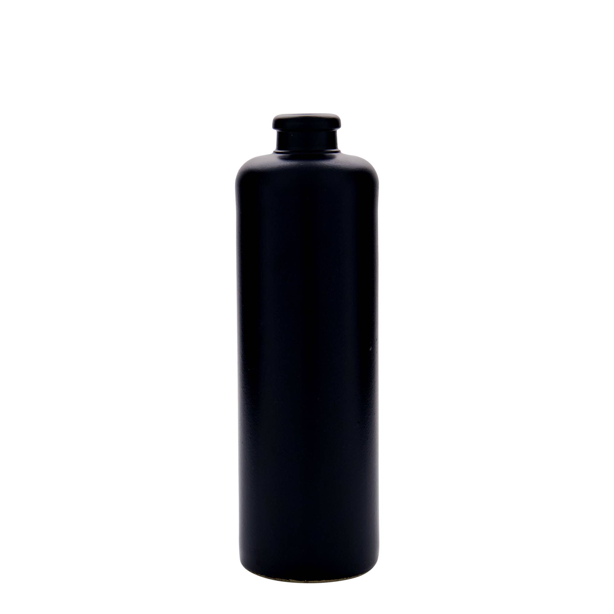 500 ml glineni vrč, kamenina, crni, otvor: pluta