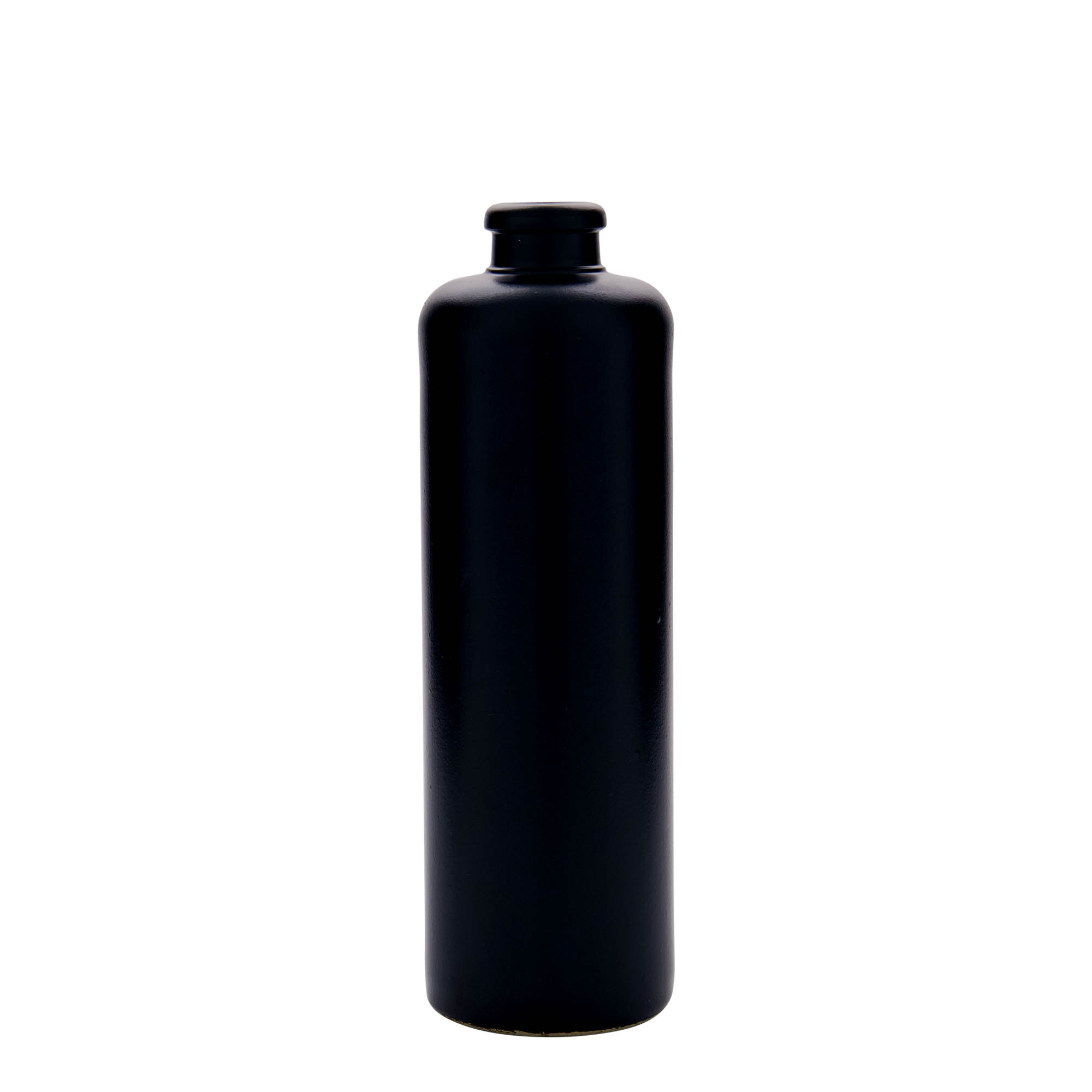 500 ml glineni vrč, kamenina, crni, otvor: pluta