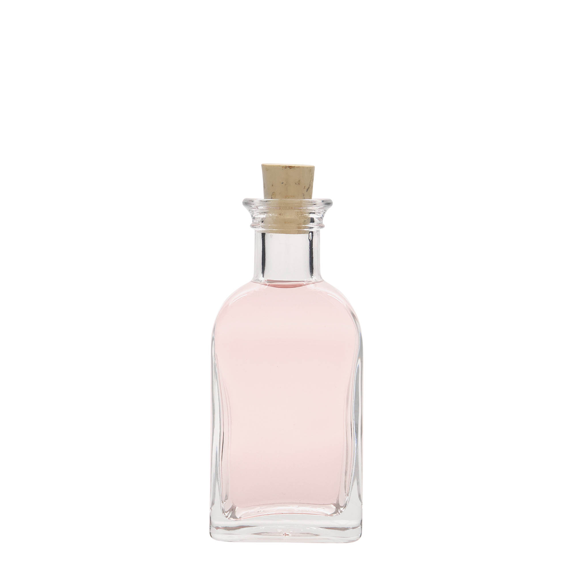 100 ml staklena flaša Apotheker Carré, kvadratna, otvor: pluta