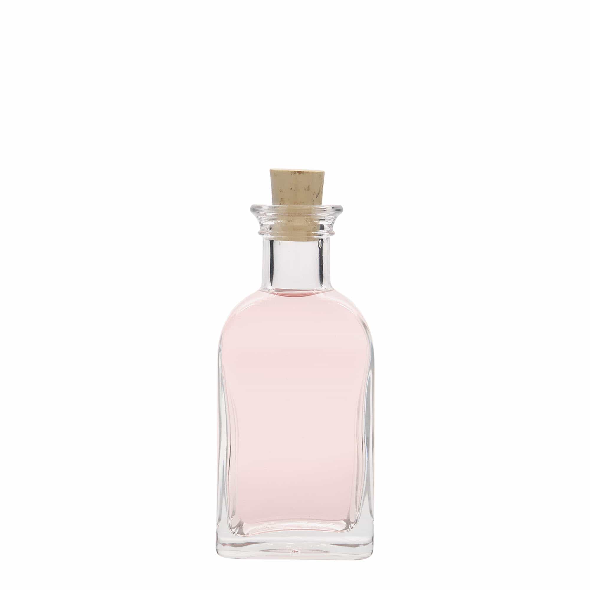 100 ml staklena flaša Apotheker Carré, kvadratna, otvor: pluta