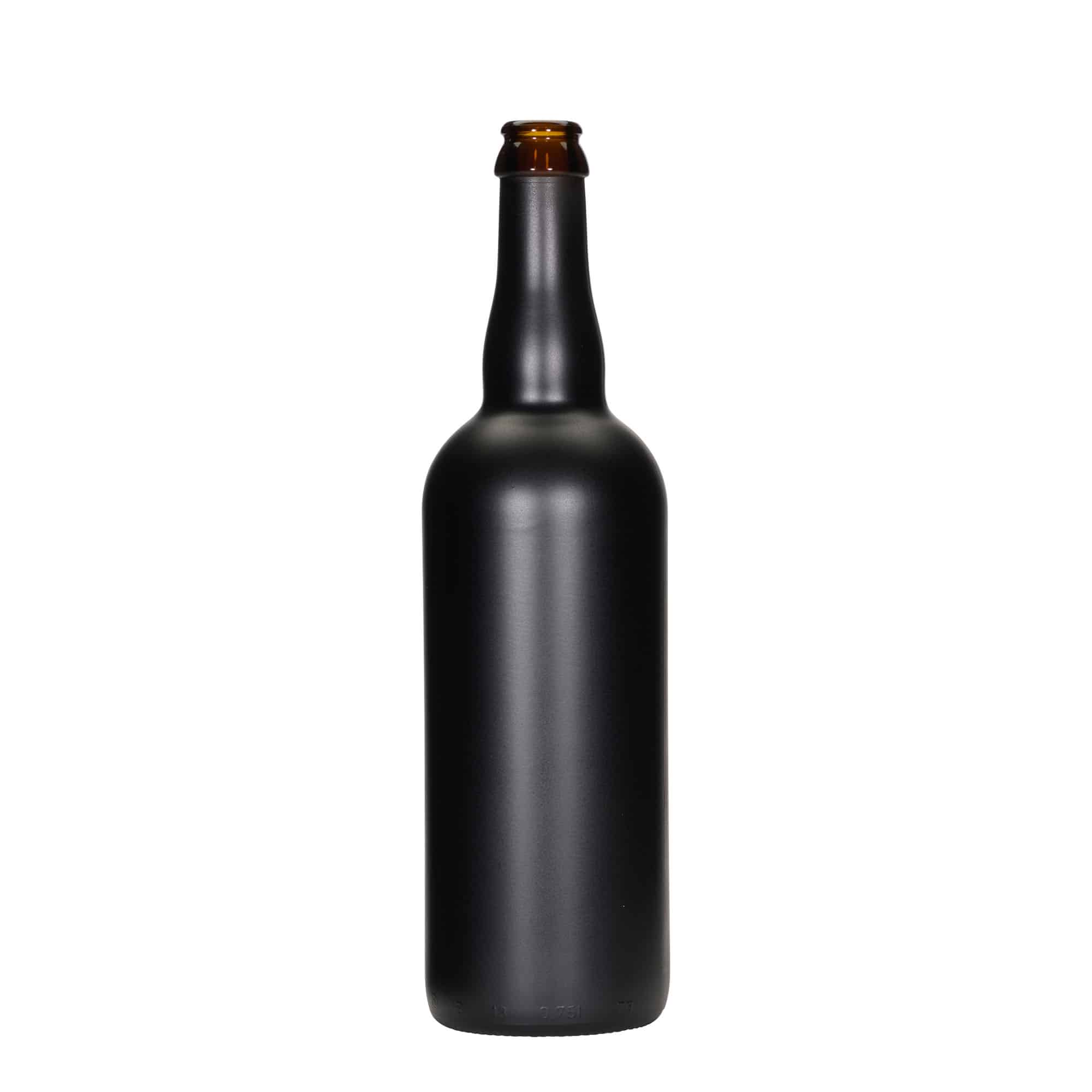 750 ml flaša piva Belgija, staklo, crna, otvor: krunski čep 750 ml flaša piva Belgija, staklo, crna, otvor: krunski čep