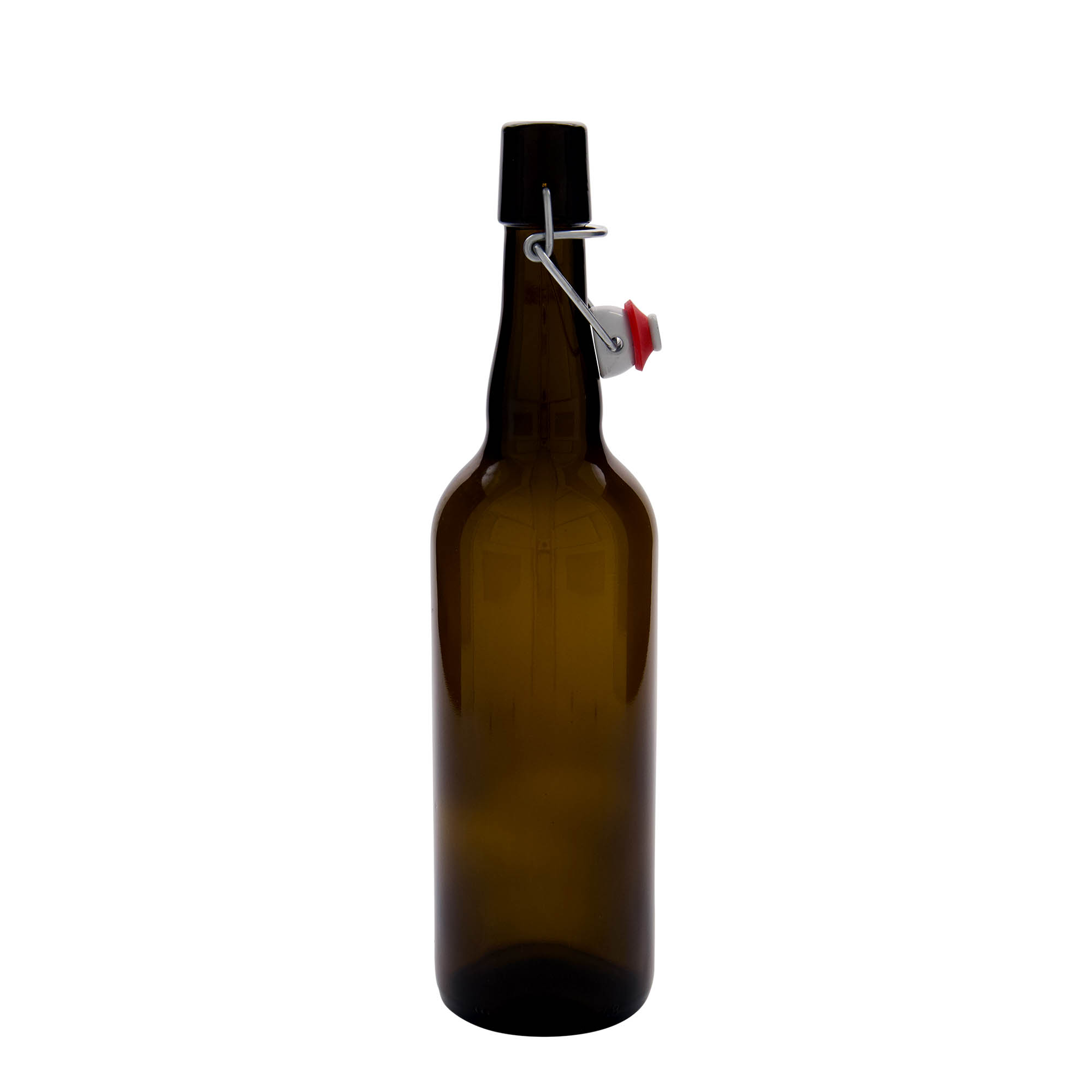 750 ml flaša piva Belgija, staklo, braon, otvor: zatvarač sa kopčom
