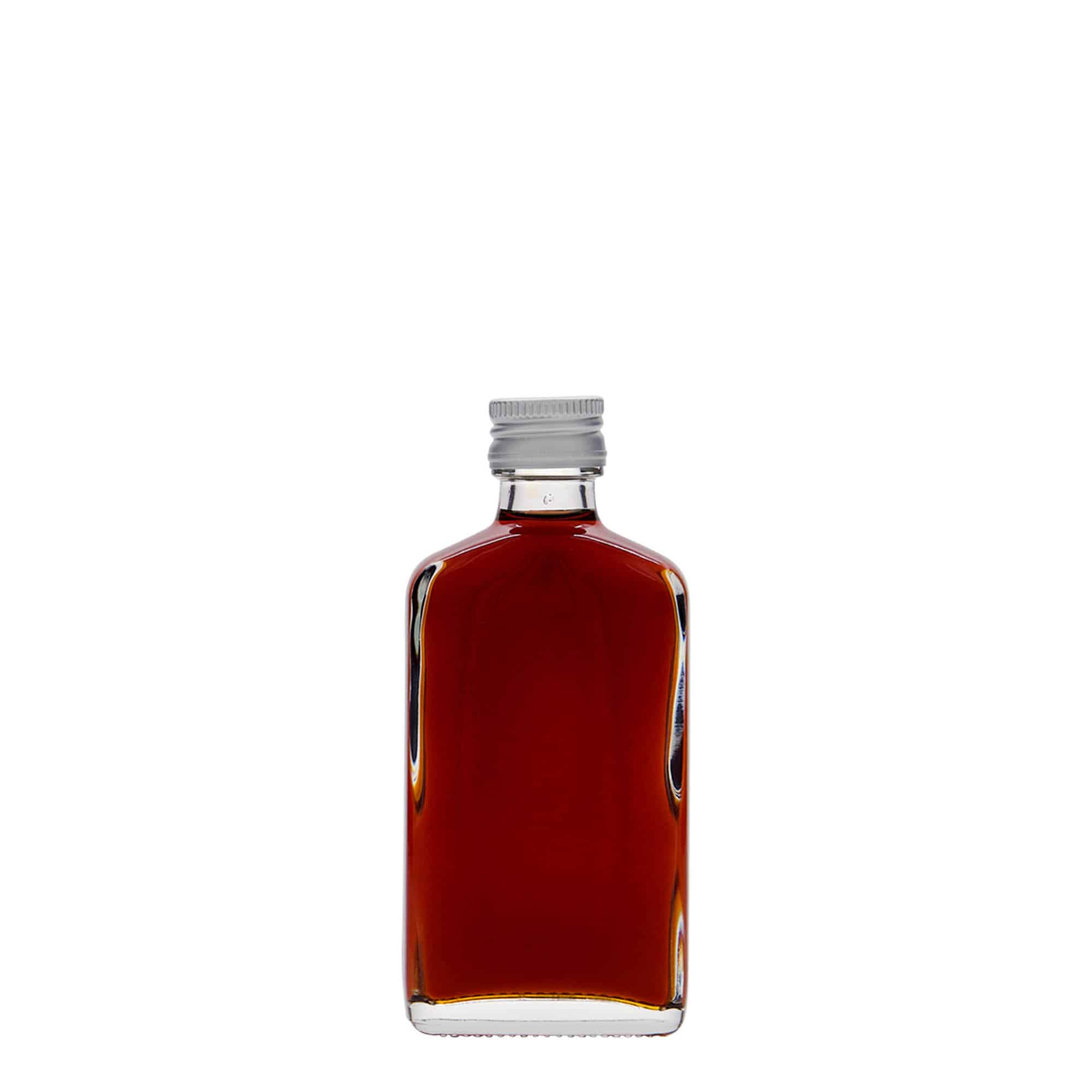 Džepna boca od 50 ml, pravougaona, staklo, otvor: PP 18