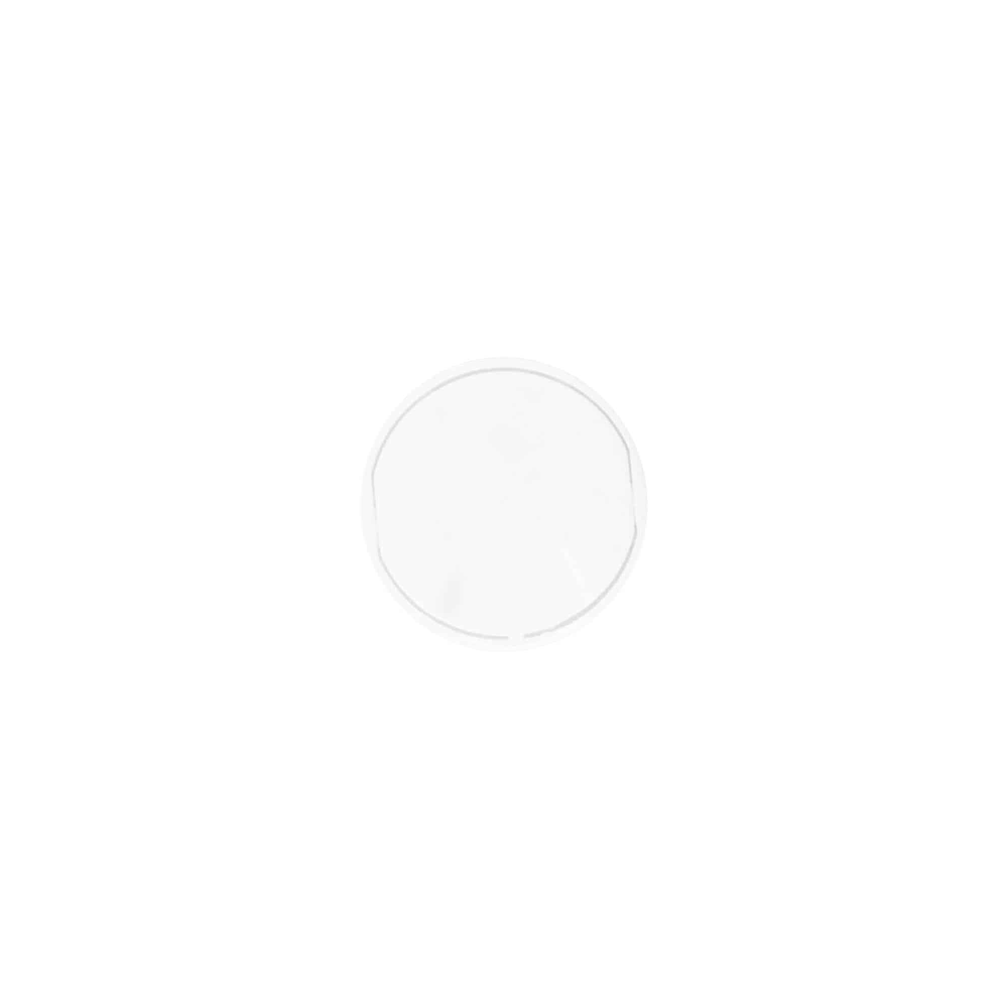 Zatvarač sa navojem Disc Top, PP-plastika, beo, za otvor: 20/410