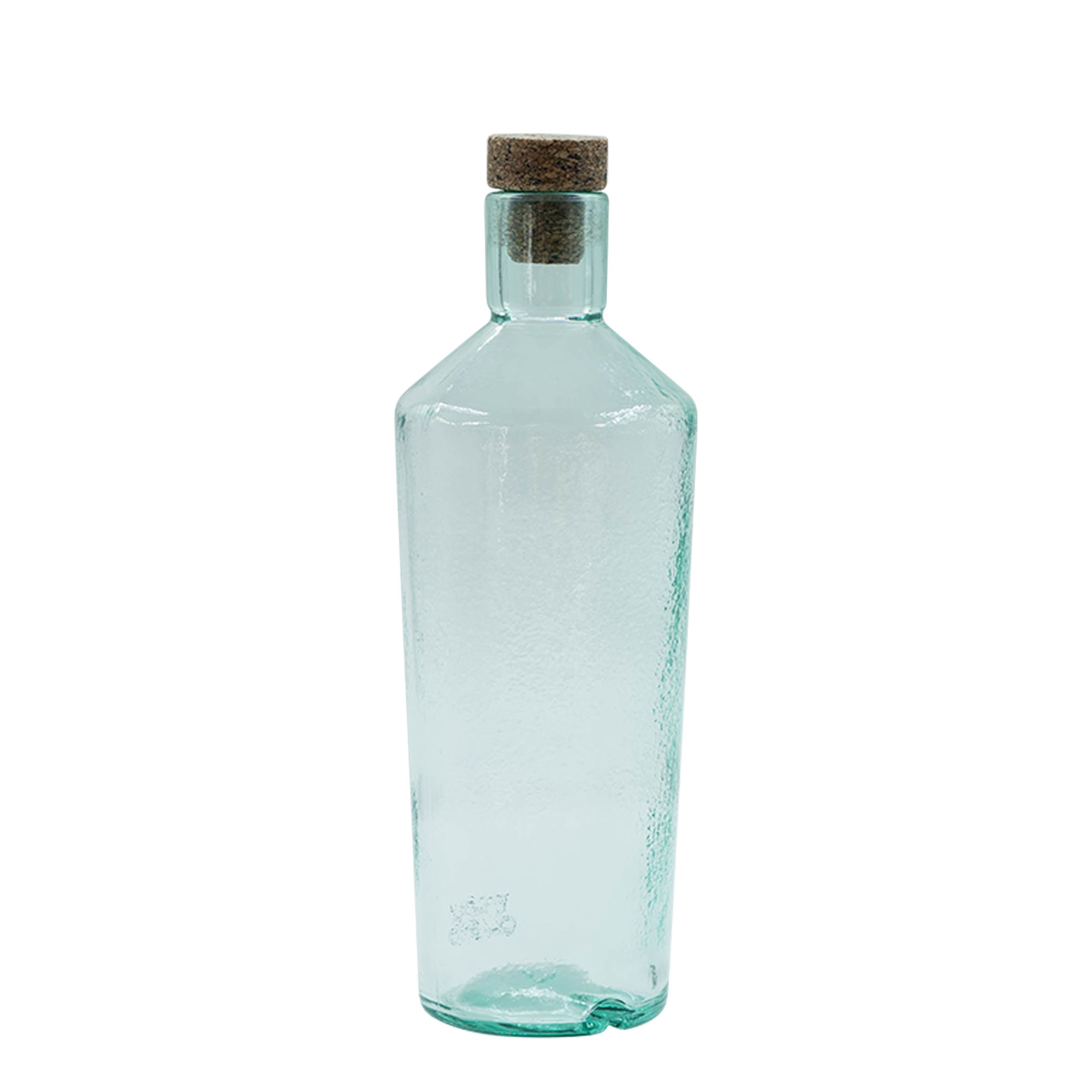700 ml ručno rađena staklena boca 'Primal', otvor: pluta
