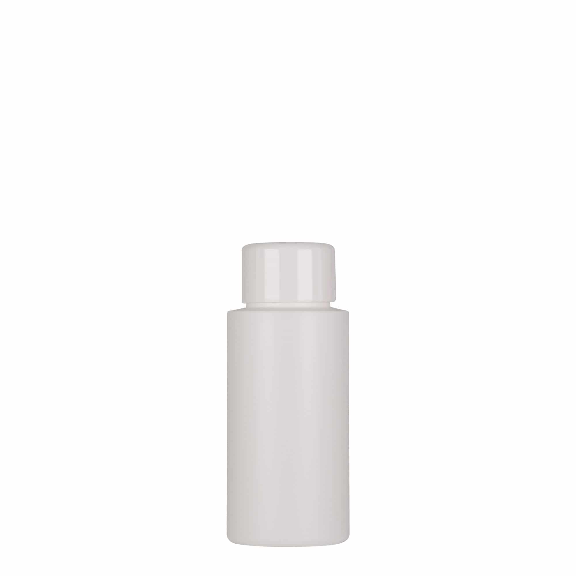 Plastična boca od 50 ml 'Pipe', Green HDPE, bela, otvor: GPI 24/410