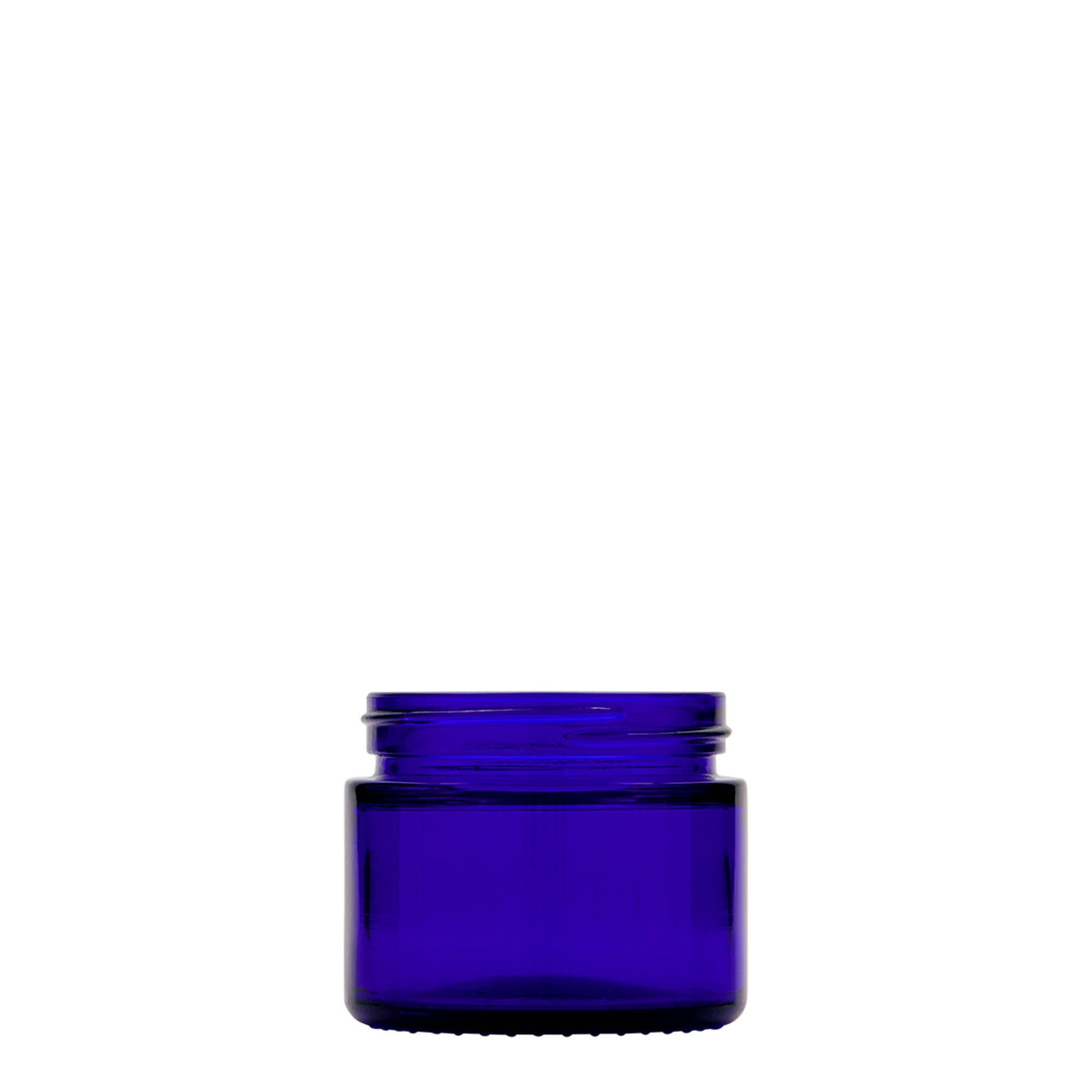 Tegla od 50 ml 'Blue Edition', staklo, kraljevsko plava, otvor: Zatvarač sa navojem Tegla od 50 ml 'Blue Edition', staklo, kraljevsko plava, otvor: Zatvarač sa navojem