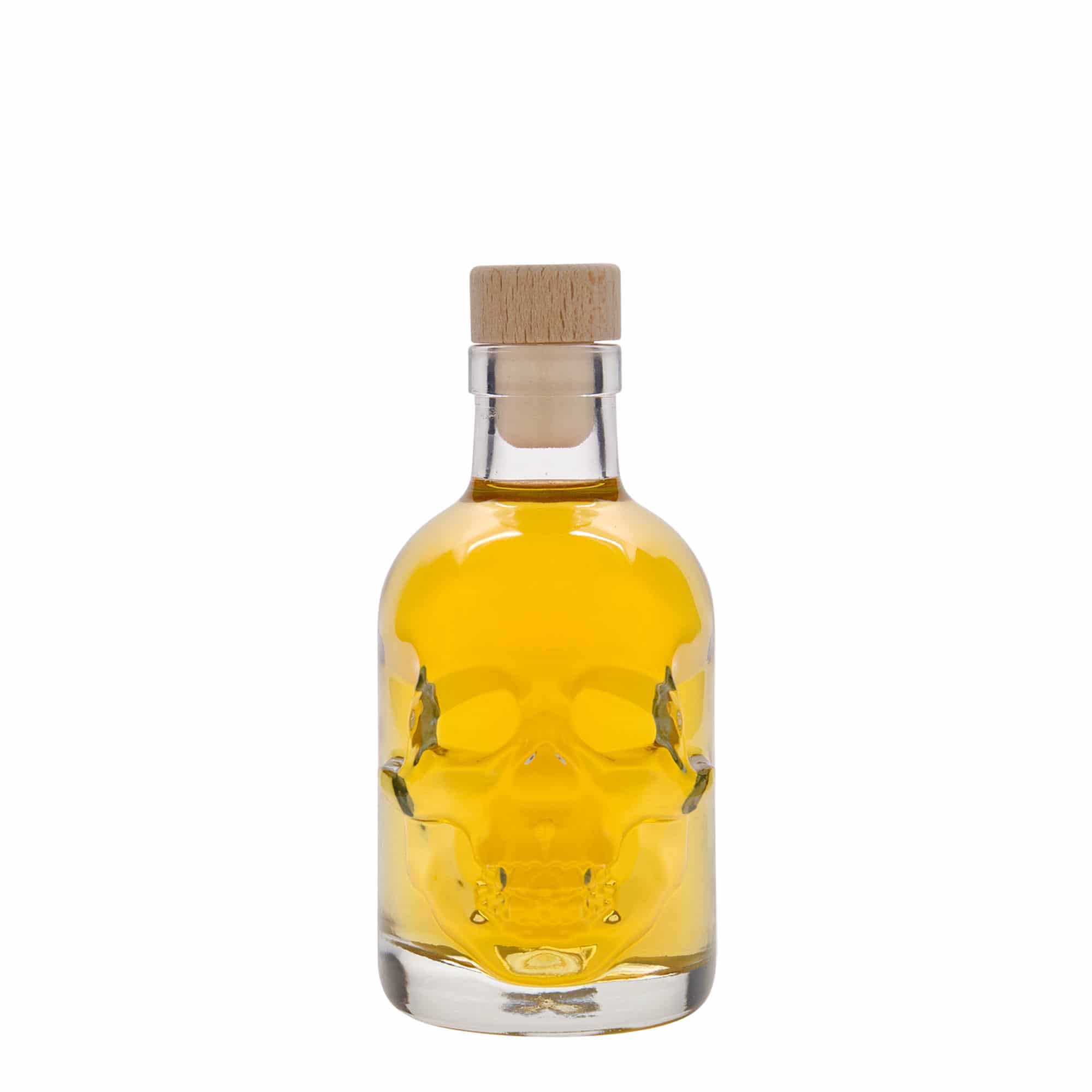Staklena boca od 200 ml 'Lobanja', otvor: Plutani čep