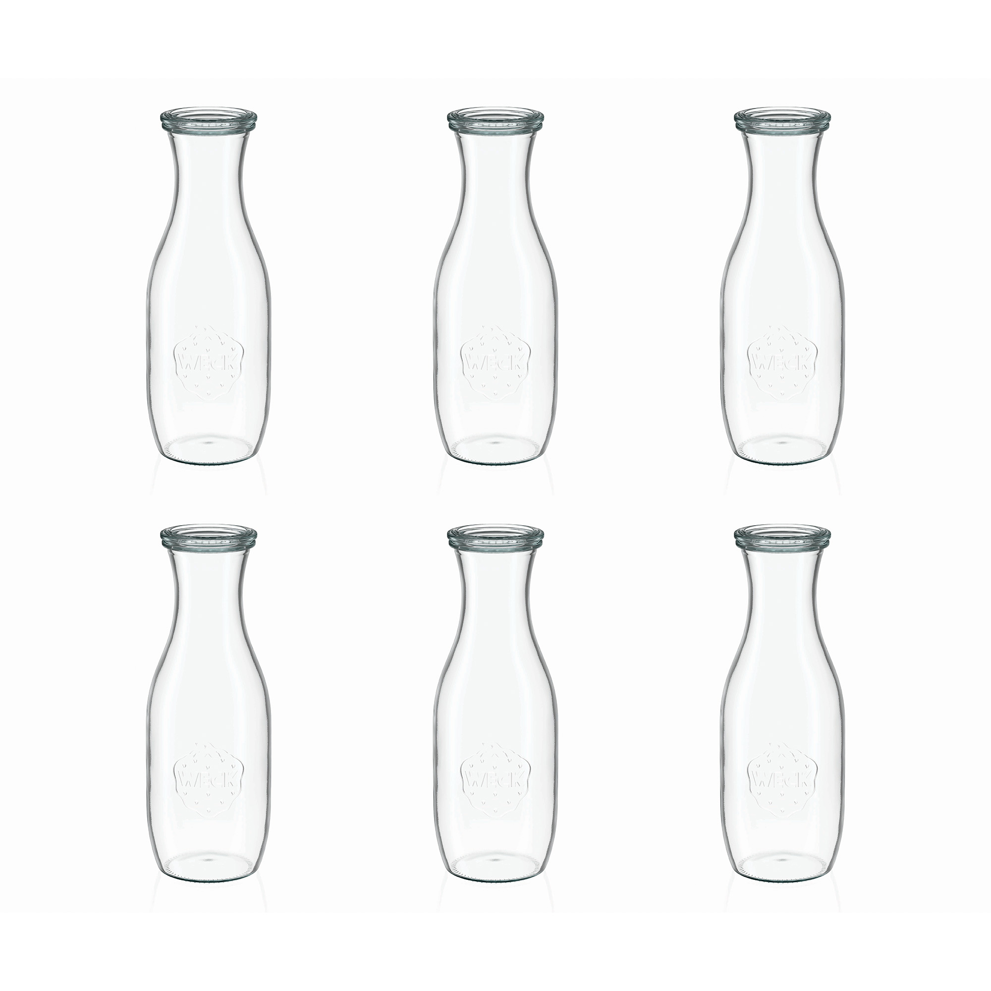 6x 1000 ml WECK cilindar staklo sa staklenim poklopcem RR 60