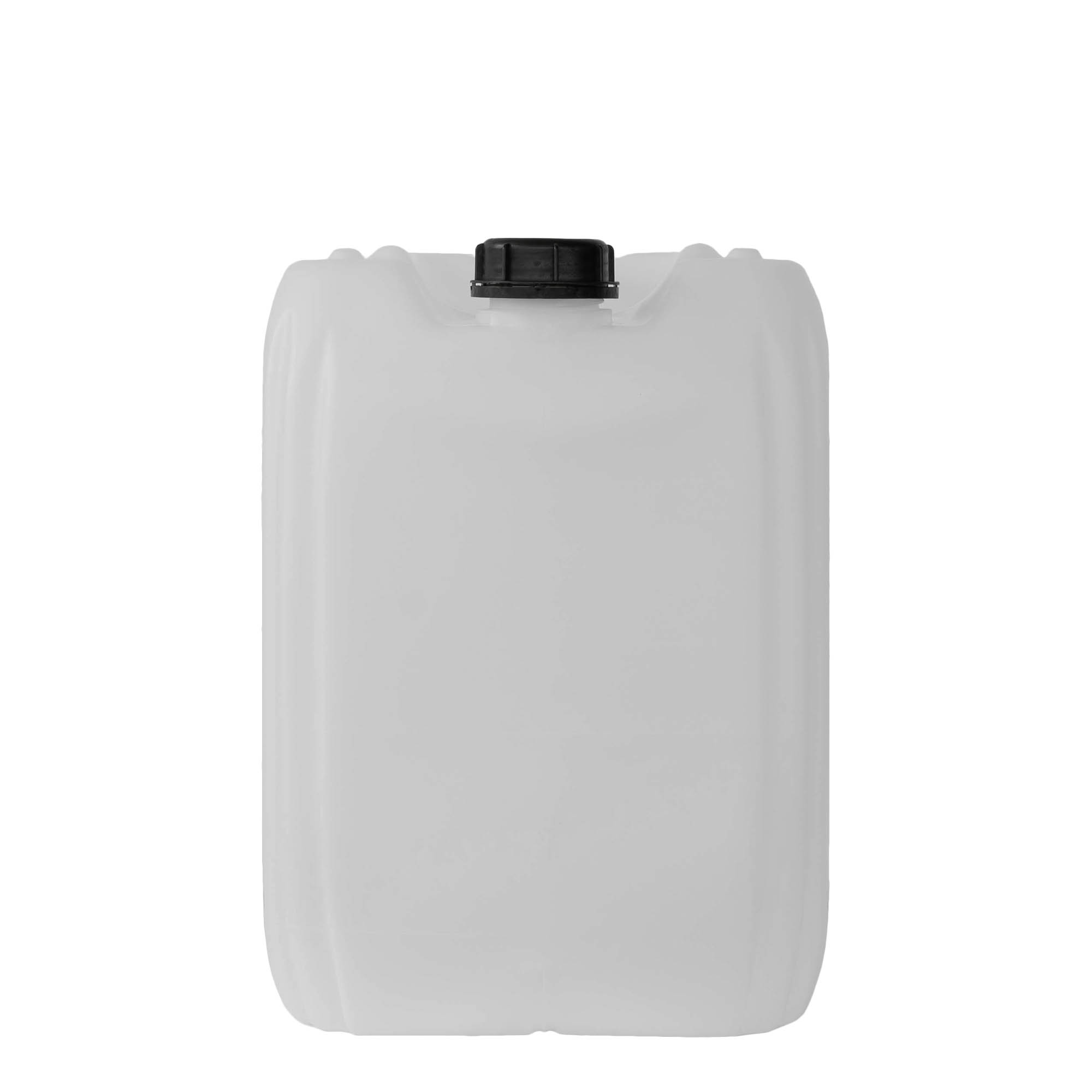 25 l kanister, pravougaoni, HDPE plastika, prirodna boja, otvor: ND 60