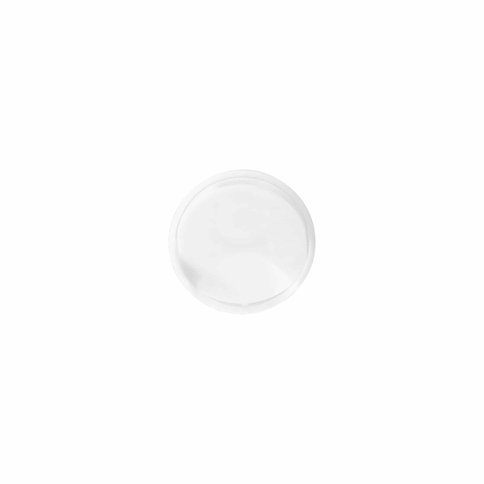 Zatvarač sa navojem Disc Top, PP plastika, bela, za otvor: 24/410