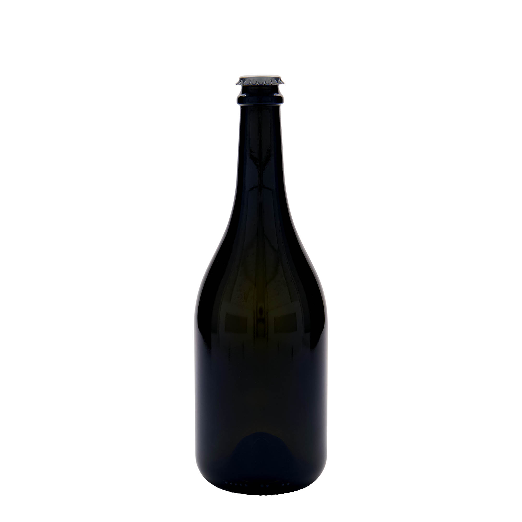 750 ml flaša piva 'Horta', staklo, antikno zeleno, otvor: krunski čep 750 ml flaša piva 'Horta', staklo, antikno zeleno, otvor: krunski čep