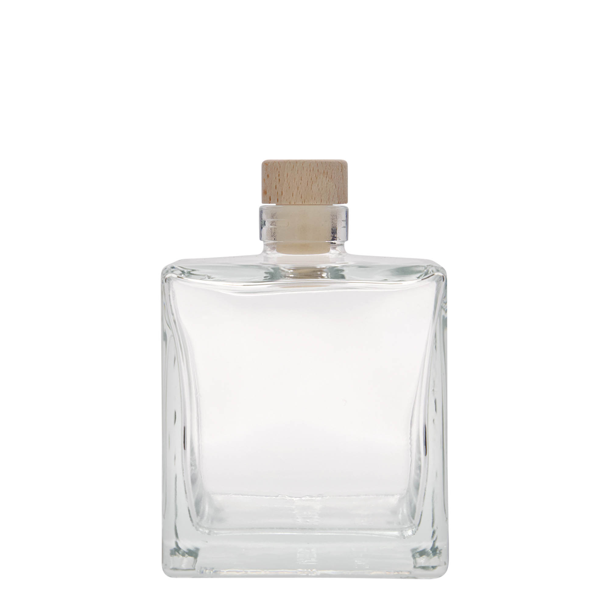 500 ml staklena boca 'Cube', kvadratna, grlo: pluta 500 ml staklena boca 'Cube', kvadratna, grlo: pluta