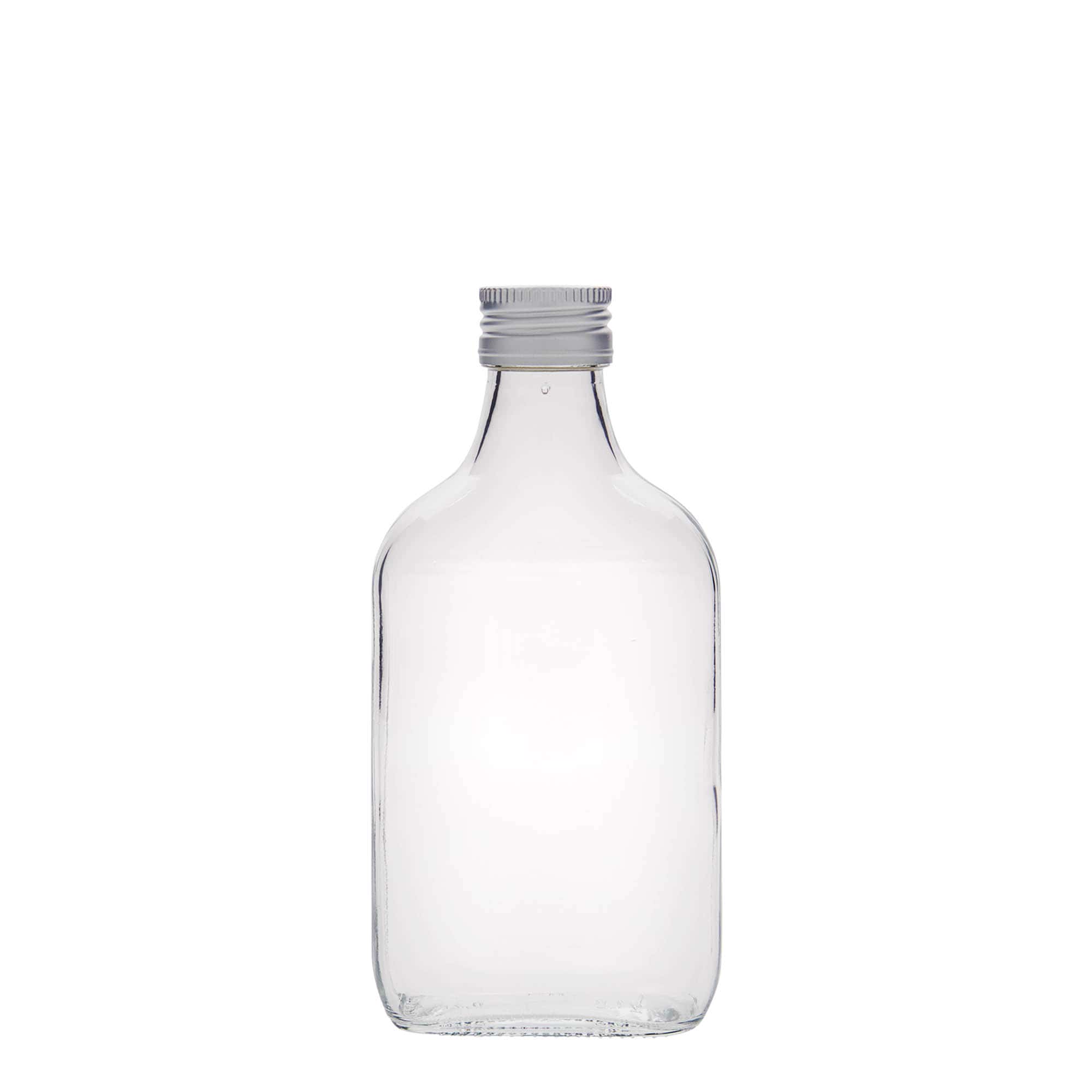 200 ml džepna boca, pravougaona, staklo, grlo: PP 28