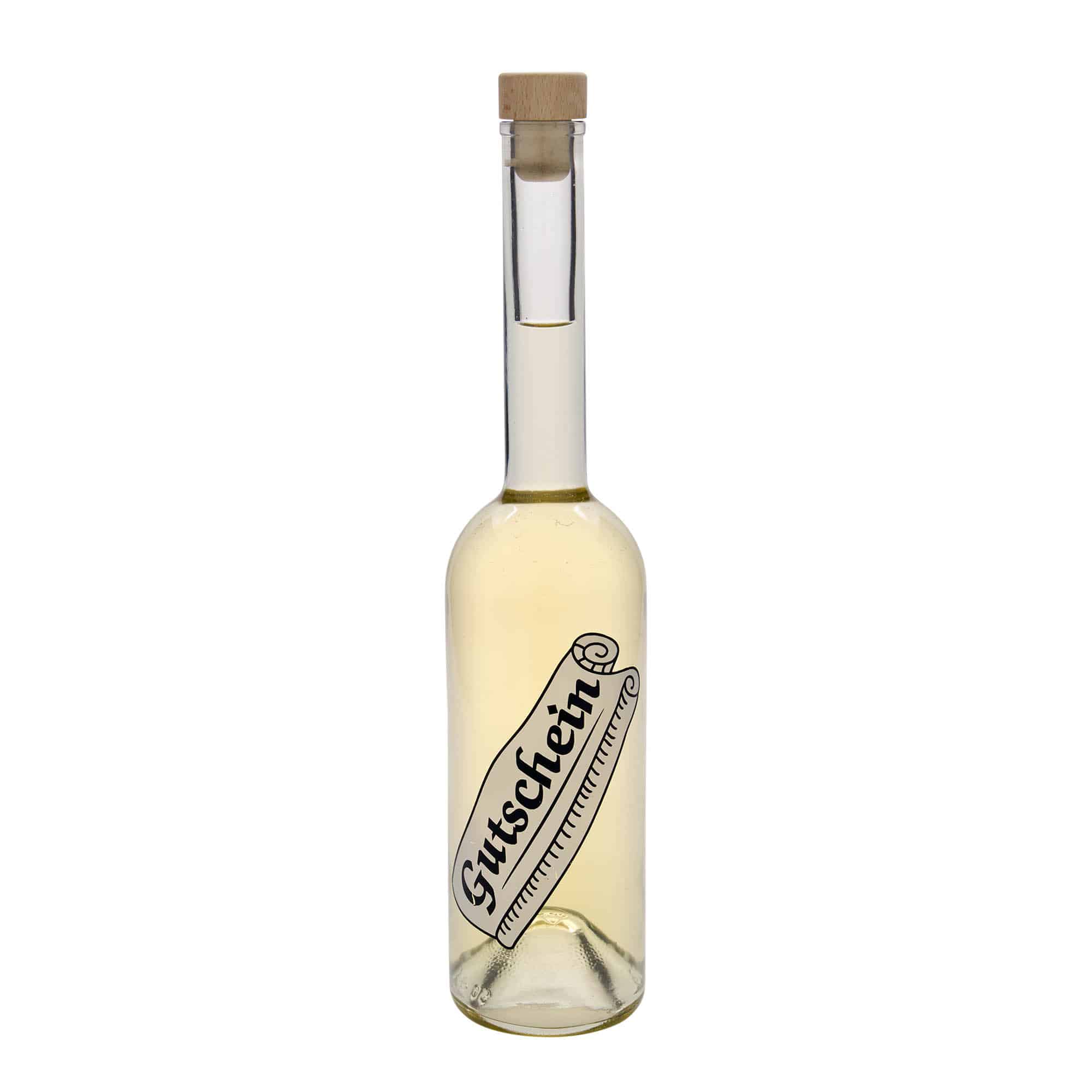 500 ml staklena boca 'Opera', motiv: poklon bon, otvor: čep