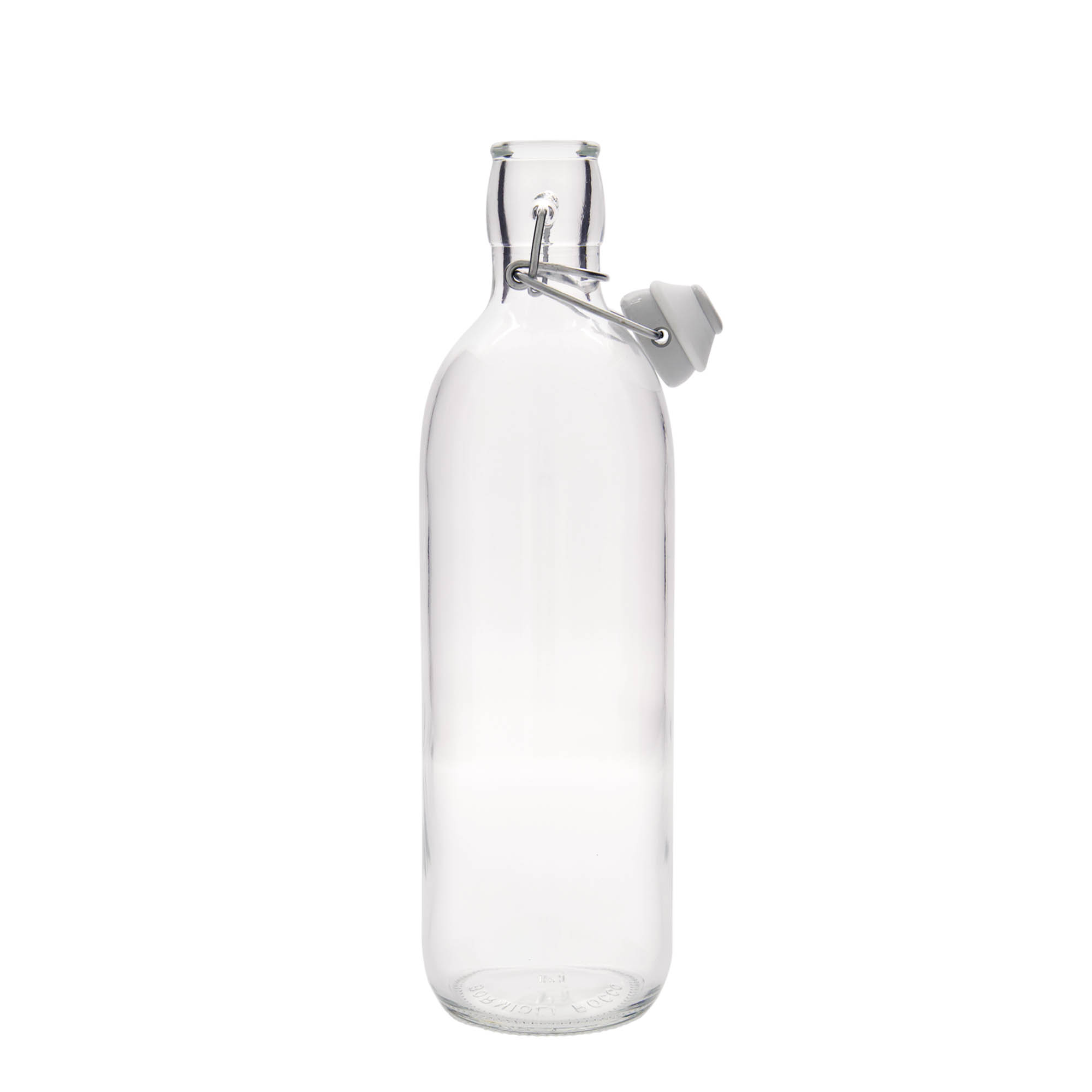 1.000 ml staklena boca 'Emilia', otvor: zatvarač sa kopčom 1.000 ml staklena boca 'Emilia', otvor: zatvarač sa kopčom