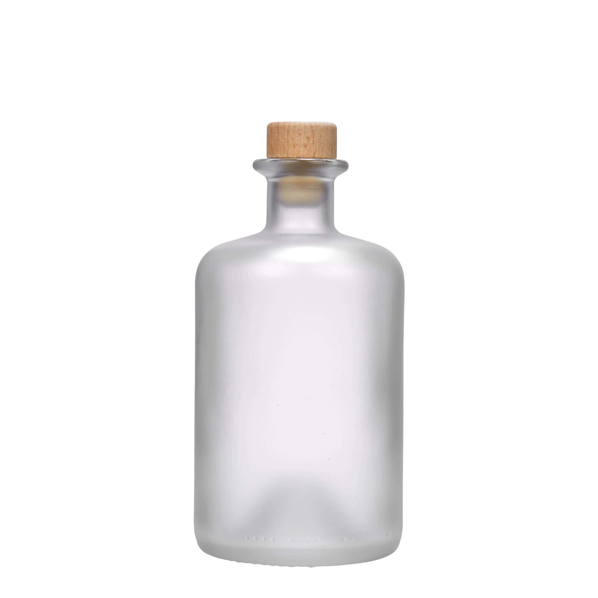 500 ml staklena flaša apotekarska, zamrznuta, otvor: pluta