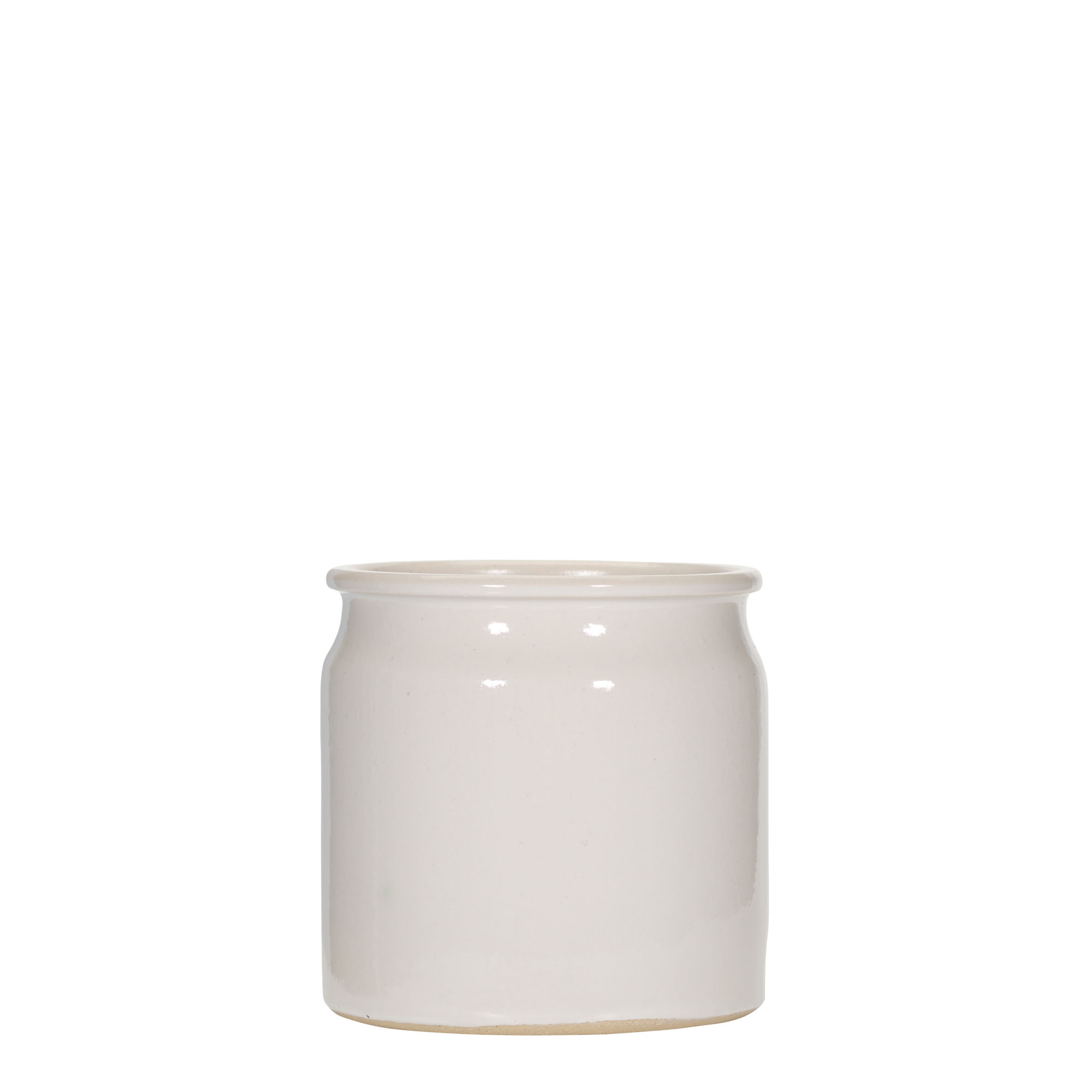 160 ml lonac od kamenine, keramika, beo, otvor: pluta