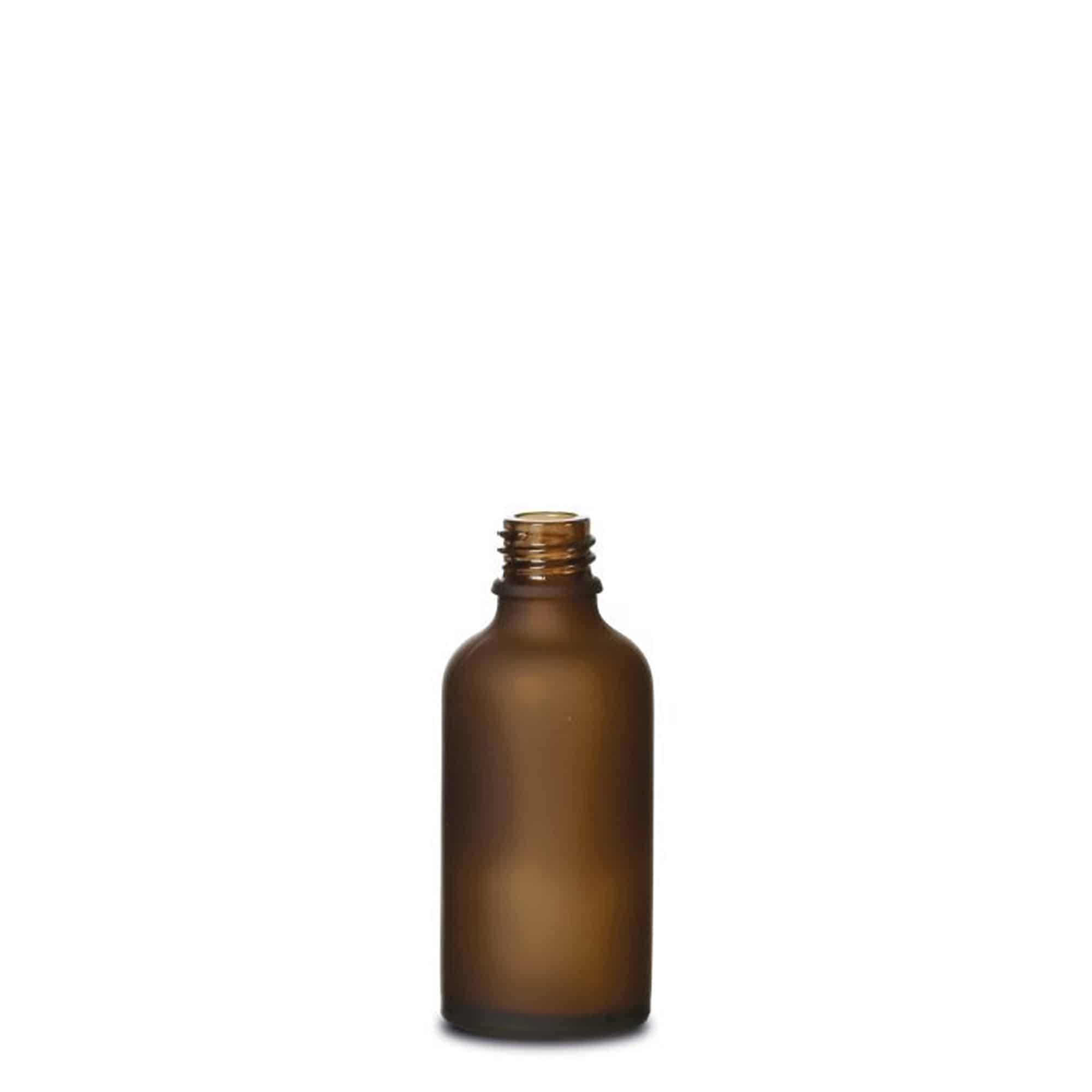 50ml medicinska bočica, staklo, mat smeđa, grlo: DIN 18 50ml medicinska bočica, staklo, mat smeđa, grlo: DIN 18