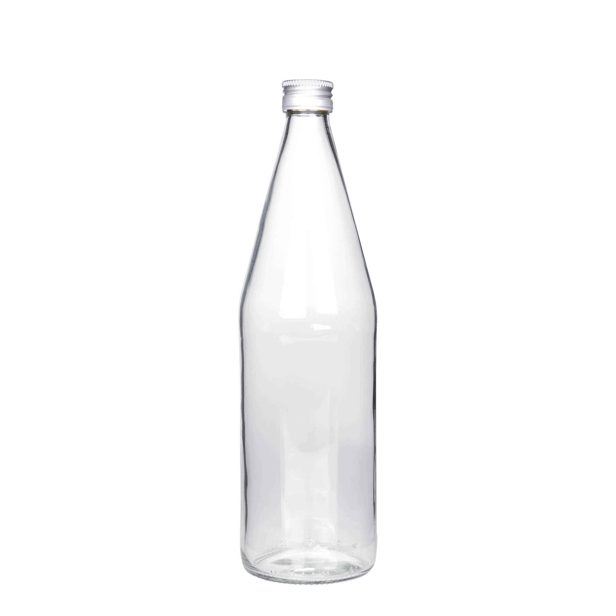 750 ml univerzalna boca u obliku šargarepe, staklo, otvor: PP 28