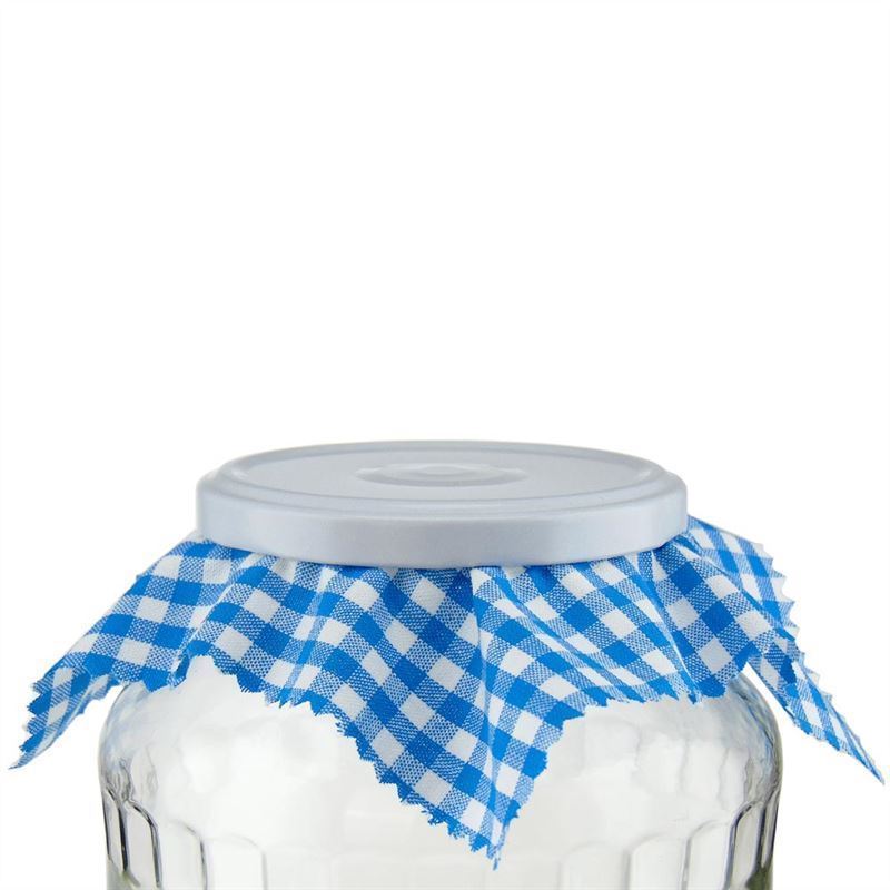 Tkanina podmetač karo 15x15, kvadratni, tekstil, plavi, otvor: TO58-TO82