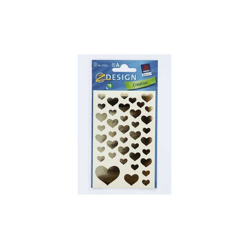 Zweckform nalepnice 'Srca', papir, zlatna