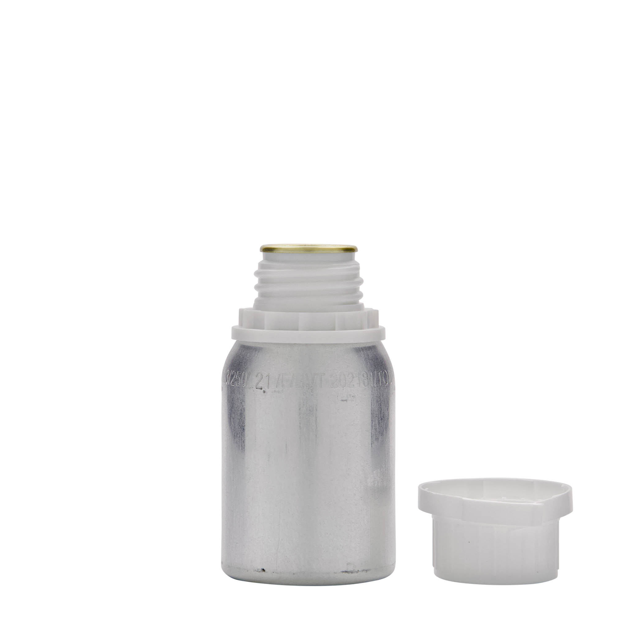 125 ml aluminijumska flaša, metal, srebrna, otvor: DIN 32