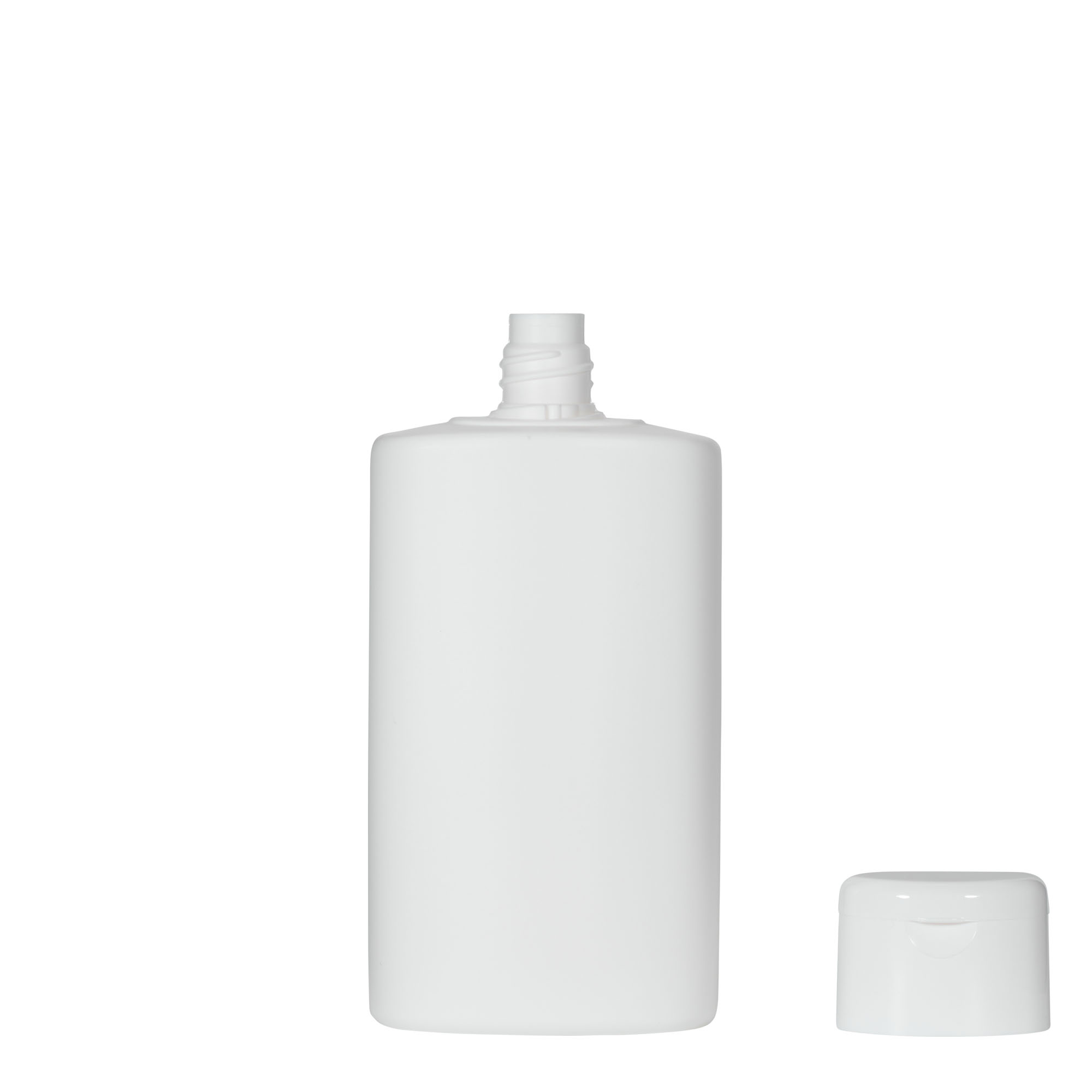 Plastična boca od 250 ml 'Indy', ovalna, HDPE, bela, otvor: Zatvarač sa navojem