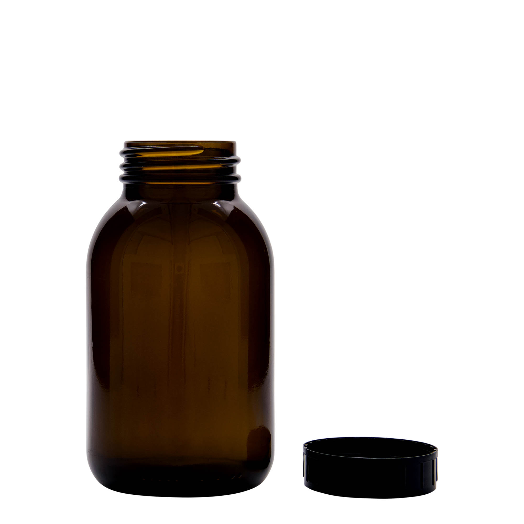 500 ml staklena boca širokog grla, braon, otvor: DIN 55