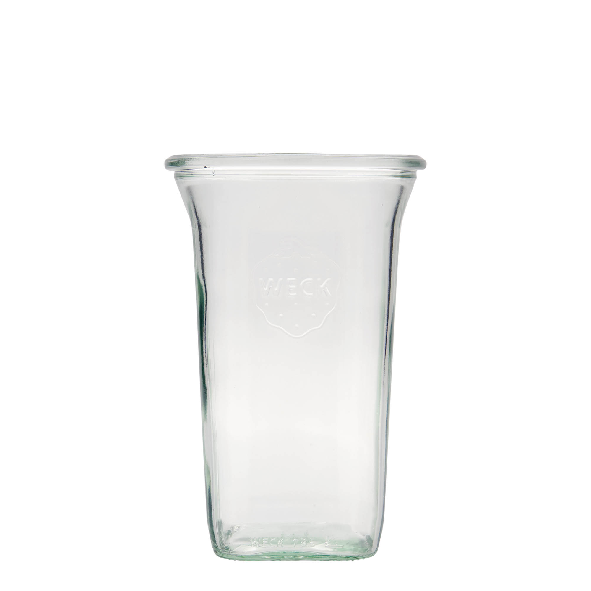 795 ml WECK-Quadroglas, kvadratno, otvor: okrugli rub