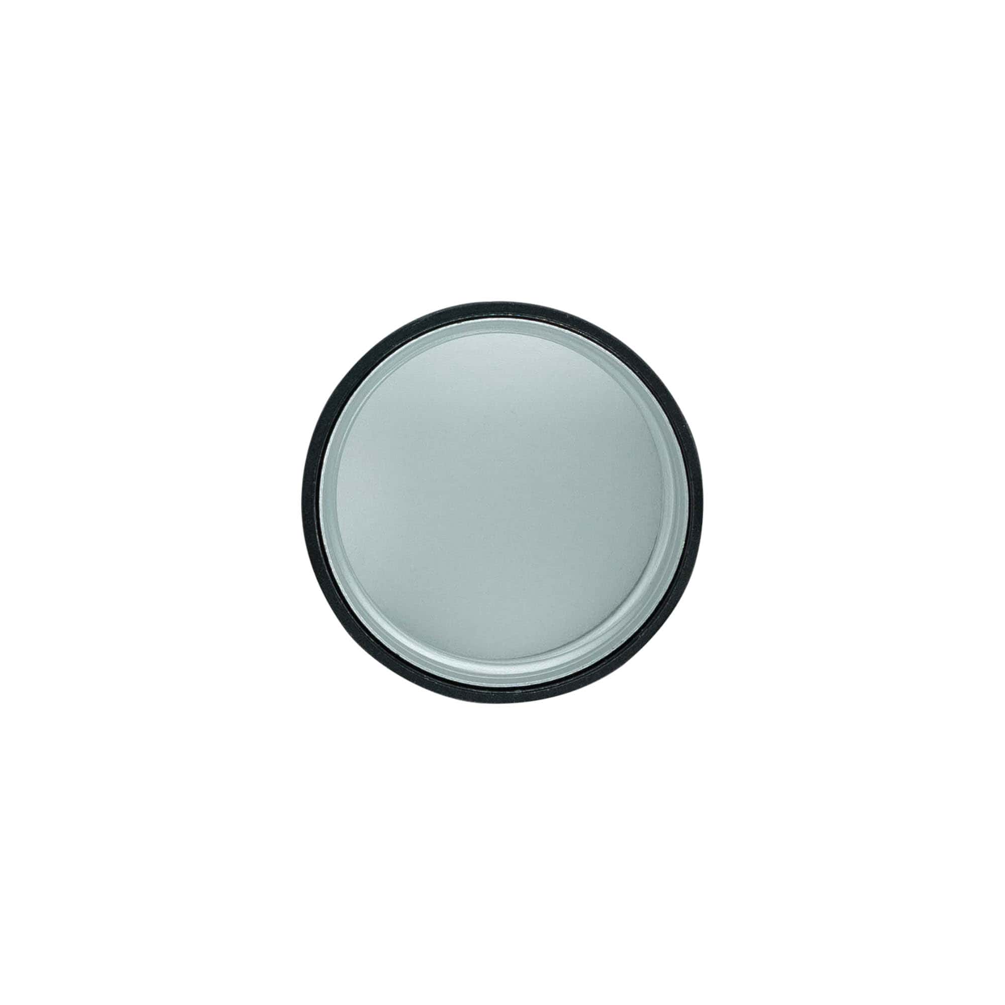 Zakrivka sa navojem, metalno-plastična, crna, za otvor: PP 31,5