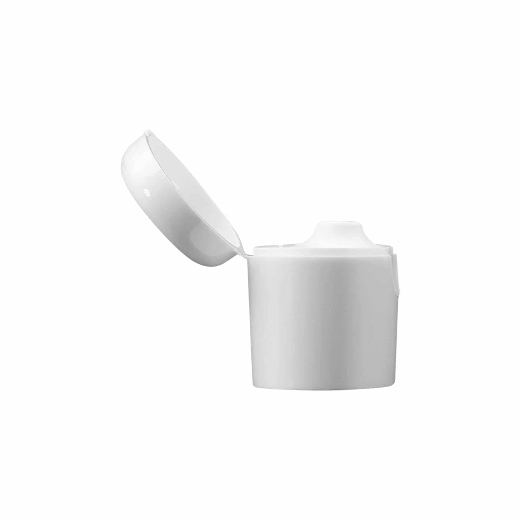 Navojni poklopac sa preklopnim šarnirima za 'Indy', plastika, bela