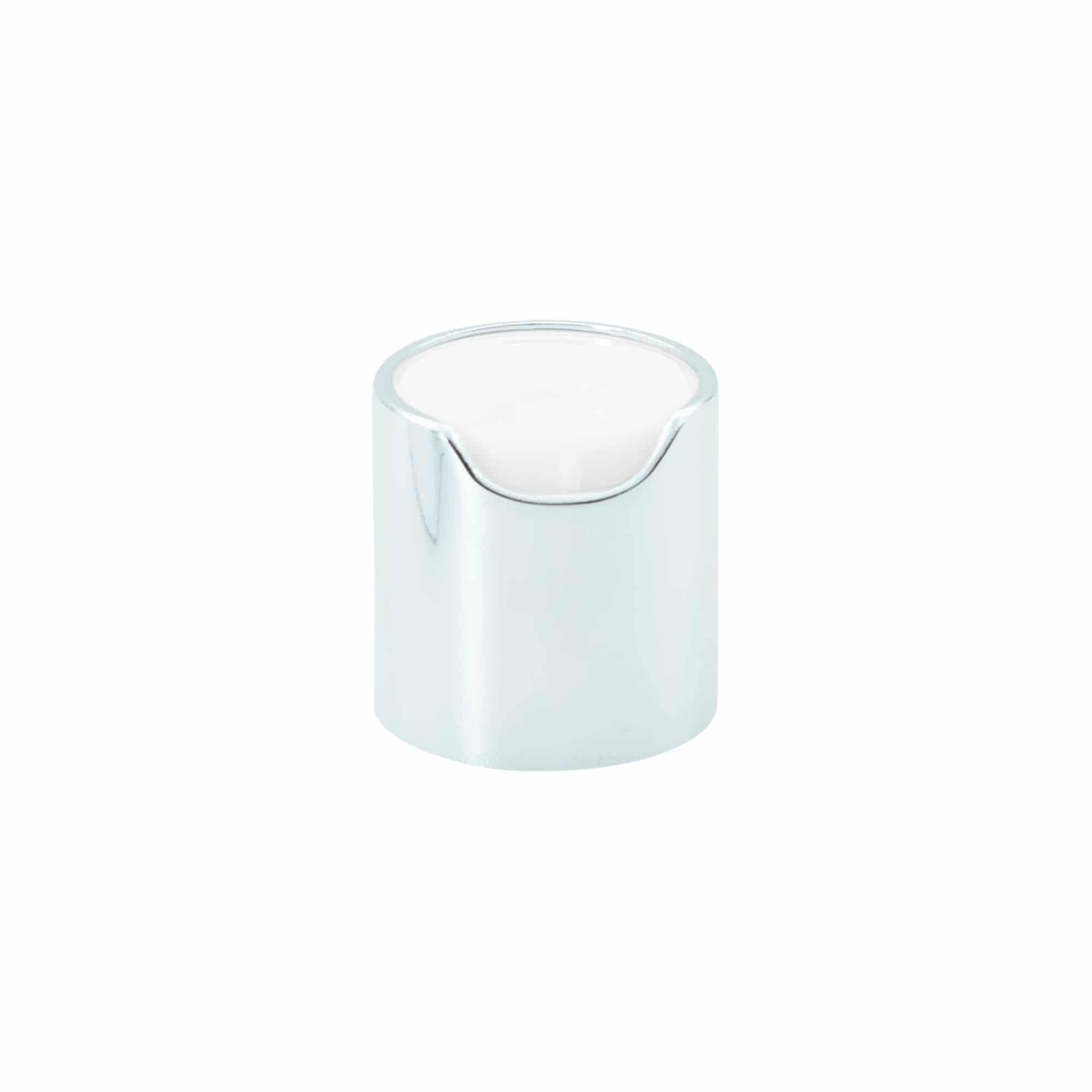 Zatvarač sa navojem Disc Top, PP-plastika, srebrna, za otvor: 24/410 Zatvarač sa navojem Disc Top, PP-plastika, srebrna, za otvor: 24/410